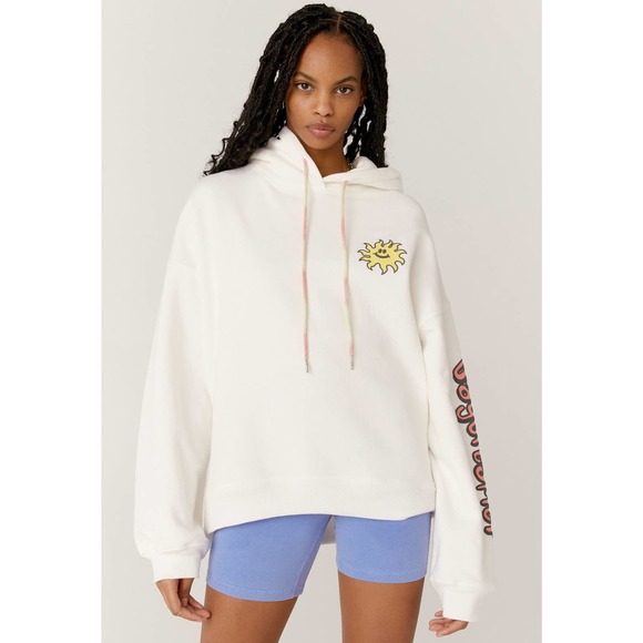 Daydreamer Tops - DAYDREAMER flyer white long sleeve oversized pullover hoodie L